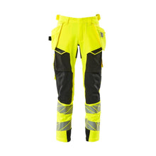 Pantaloni con tasche appese, pantaloni ULTIMATE STRETCH, giallo/nero alta visibilità
