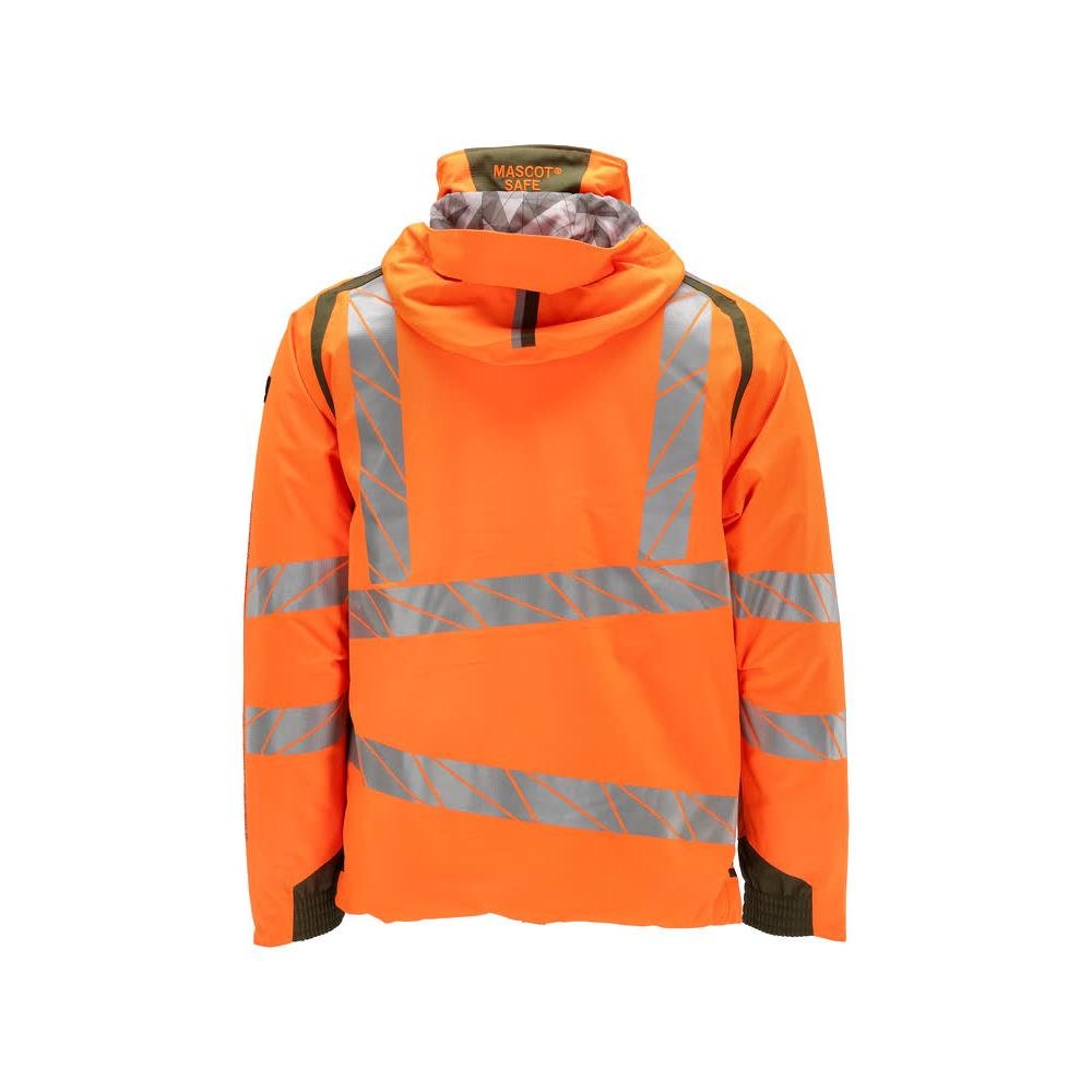 Giacca invernale CLIMASCOT®, giacca invernale leggera, arancione ad alta visibilità/verde muschio