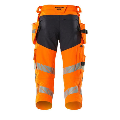 Pantaloni a tre quarti, tasche appese, pantaloni a tre quarti stretch