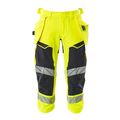 Pantaloni a tre quarti, tasche appese, pantaloni a tre quarti stretch