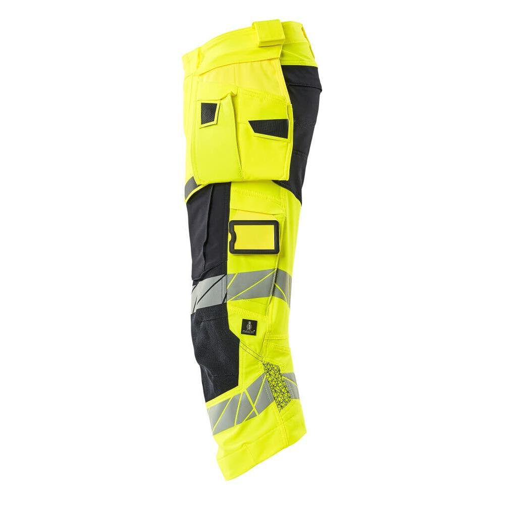 Pantaloni a tre quarti, tasche appese, pantaloni a tre quarti stretch