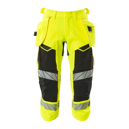 Pantaloni a tre quarti, tasche appese, pantaloni a tre quarti stretch
