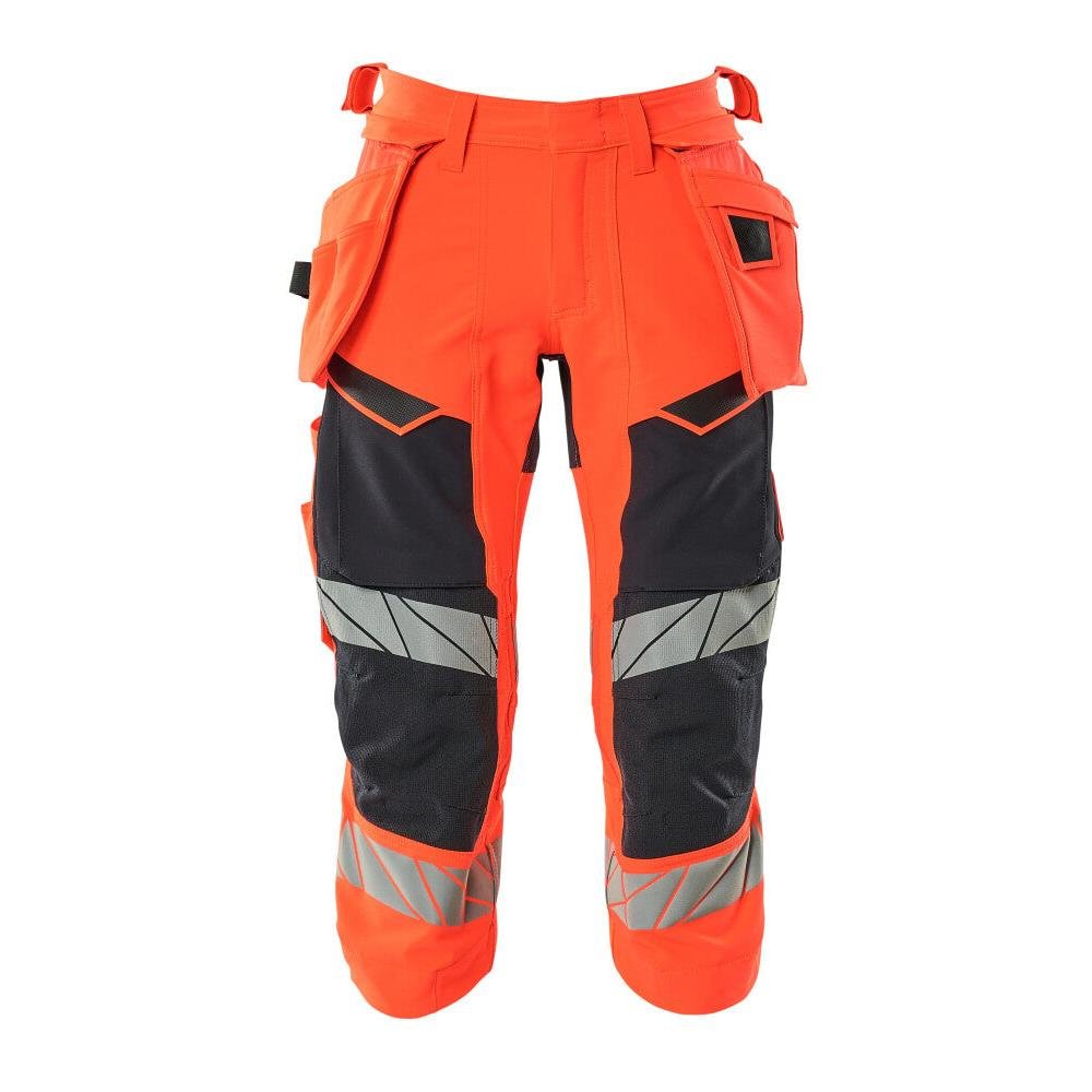 Pantaloni a tre quarti, tasche appese, pantaloni a tre quarti stretch