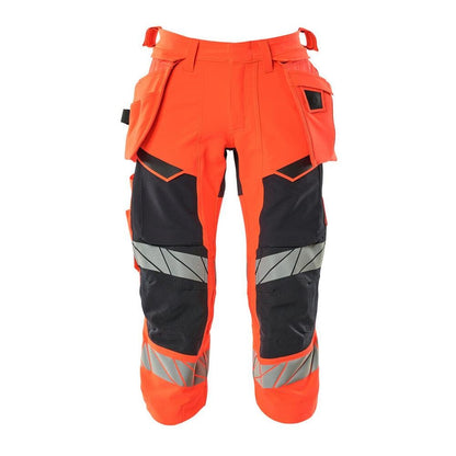Pantaloni a tre quarti, tasche appese, pantaloni a tre quarti stretch