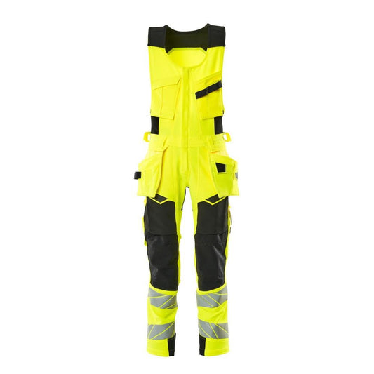 Pantaloni combinati, tasche appese, pantaloni combinati ULTIMATE STRETCH, giallo/nero ad alta visibilità