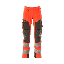 Pantaloni con tasche al ginocchio, pantaloni ULTIMATE STRETCH, colore rosso alta visibilità/antracite scuro