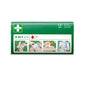 Una confezione verde Cederroth 4-in-1 fermasanguinamento (1 pezzo) di Orkla Wound Care AB, illustrata con istruzioni su come avvolgere la mano, fissare una benda, trattare ustioni e creare una fascia per il braccio. Raffigurata su sfondo bianco.