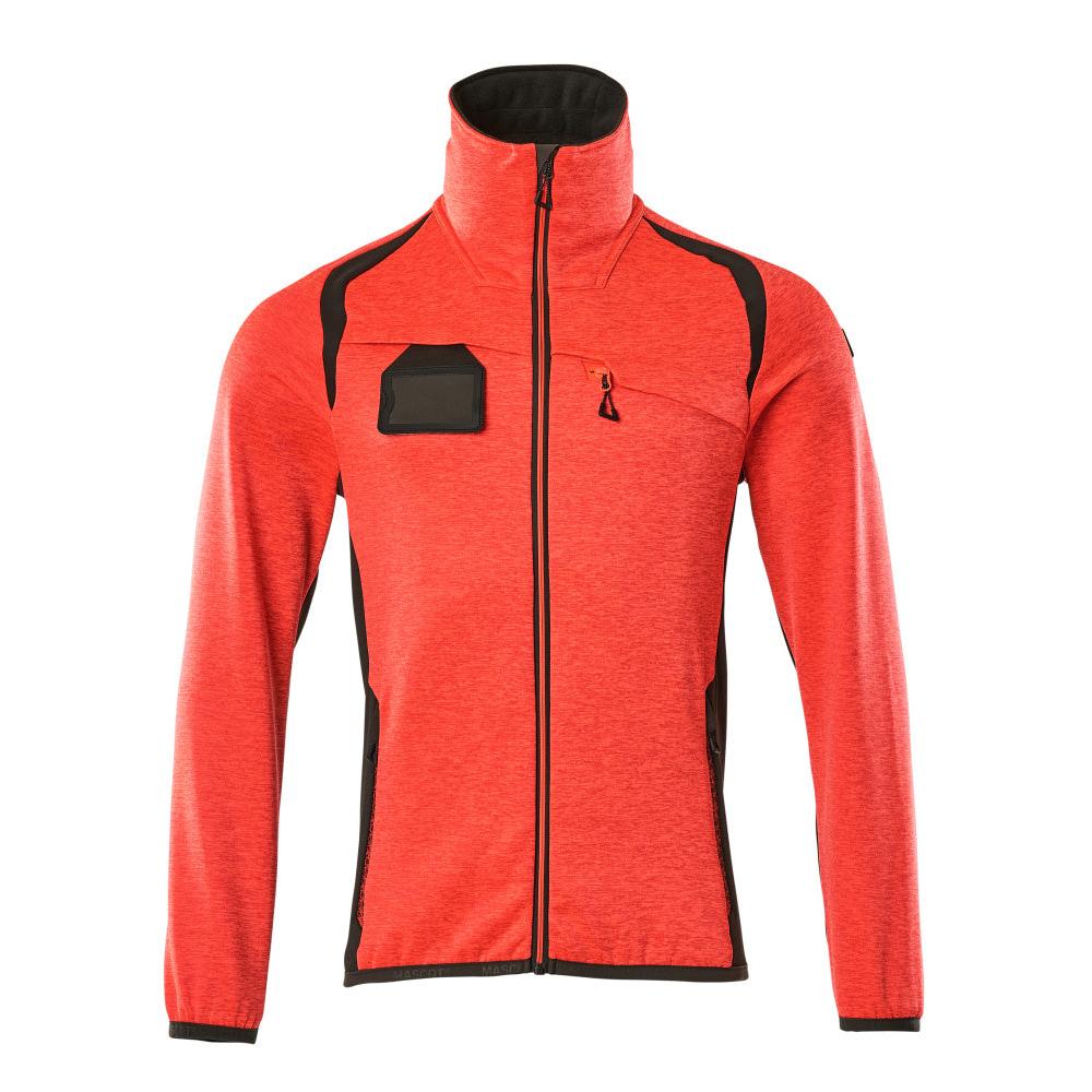 Pullover in pile con giacca in micropile con zip