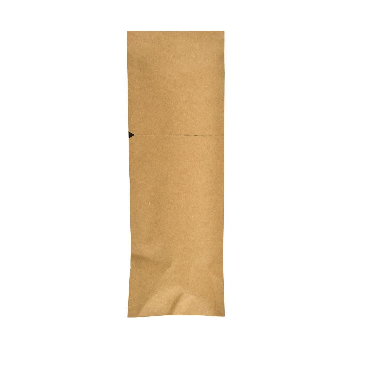 Il SACCHETTO richiudibile 250x85 mm di Duni GmbH è un sacchetto di carta marrone, rettangolare, con cucitura centrale e chiusura richiudibile - ideale per un imballaggio ecologico. Confezione da 100 pezzi, EcoEcho.