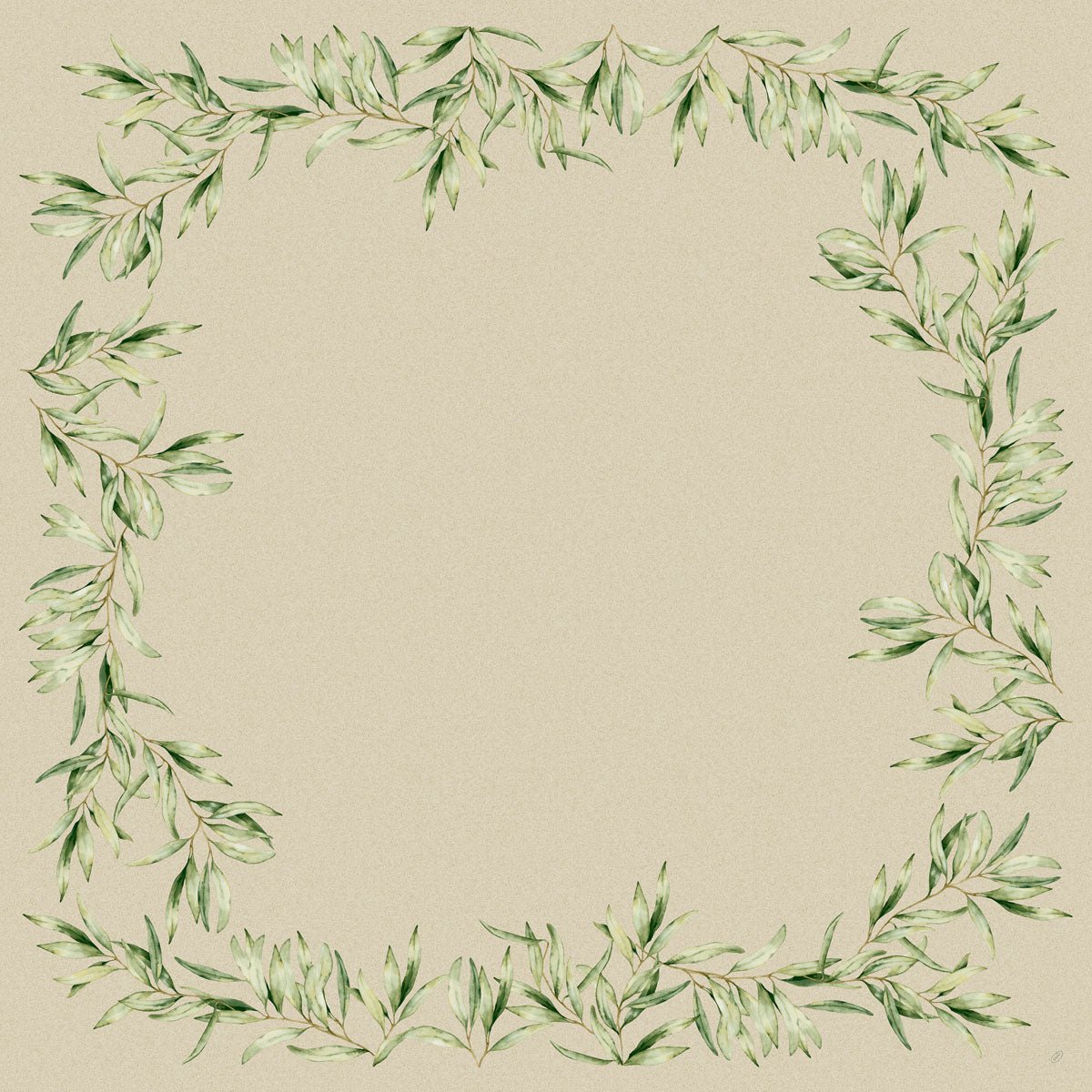 Le tovaglie Dunicel 84 x 84 cm Foliage di Duni GmbH hanno un design quadrato color beige con bordo di foglie verdi, che incornicia splendidamente la vostra decorazione da tavola. Fornite in confezioni da 100 pezzi, ideali per una decorazione da tavola elegante.