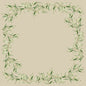 Le tovaglie Dunicel 84 x 84 cm Foliage di Duni GmbH hanno un design quadrato color beige con bordo di foglie verdi, che incornicia splendidamente la vostra decorazione da tavola. Fornite in confezioni da 100 pezzi, ideali per una decorazione da tavola elegante.