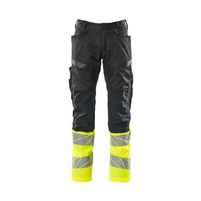 Pantaloni con tasche al ginocchio, pantaloni con inserti elasticizzati