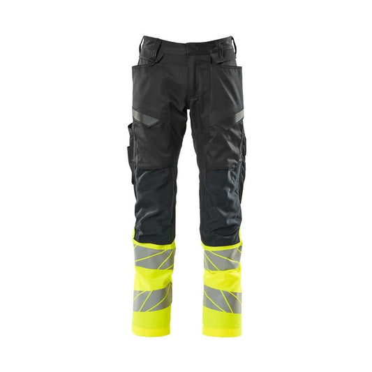 Pantaloni con tasche al ginocchio, pantaloni con inserti elasticizzati