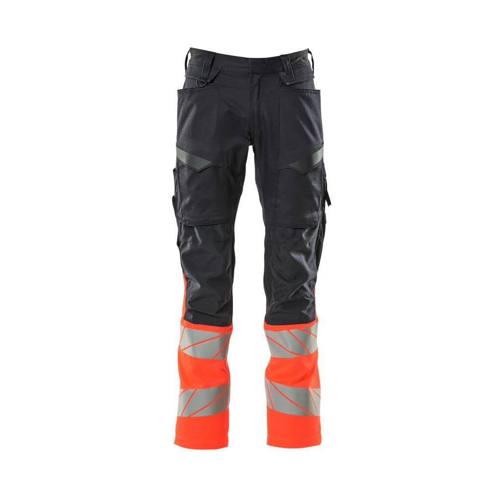 Pantaloni con tasche al ginocchio, pantaloni con inserti elasticizzati
