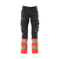 Pantaloni con tasche al ginocchio, pantaloni con inserti elasticizzati