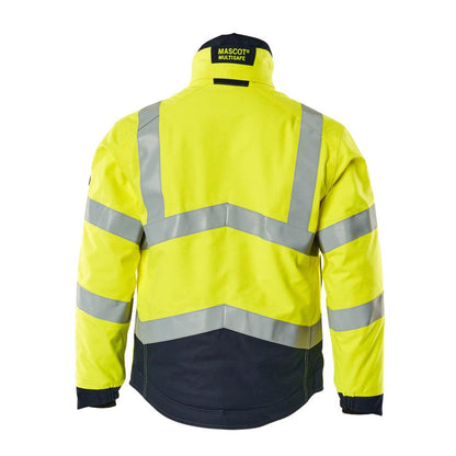 Giacca invernale con fodera trapuntata Giacca pilota Multisafe, giallo alta visibilità/nero-blu