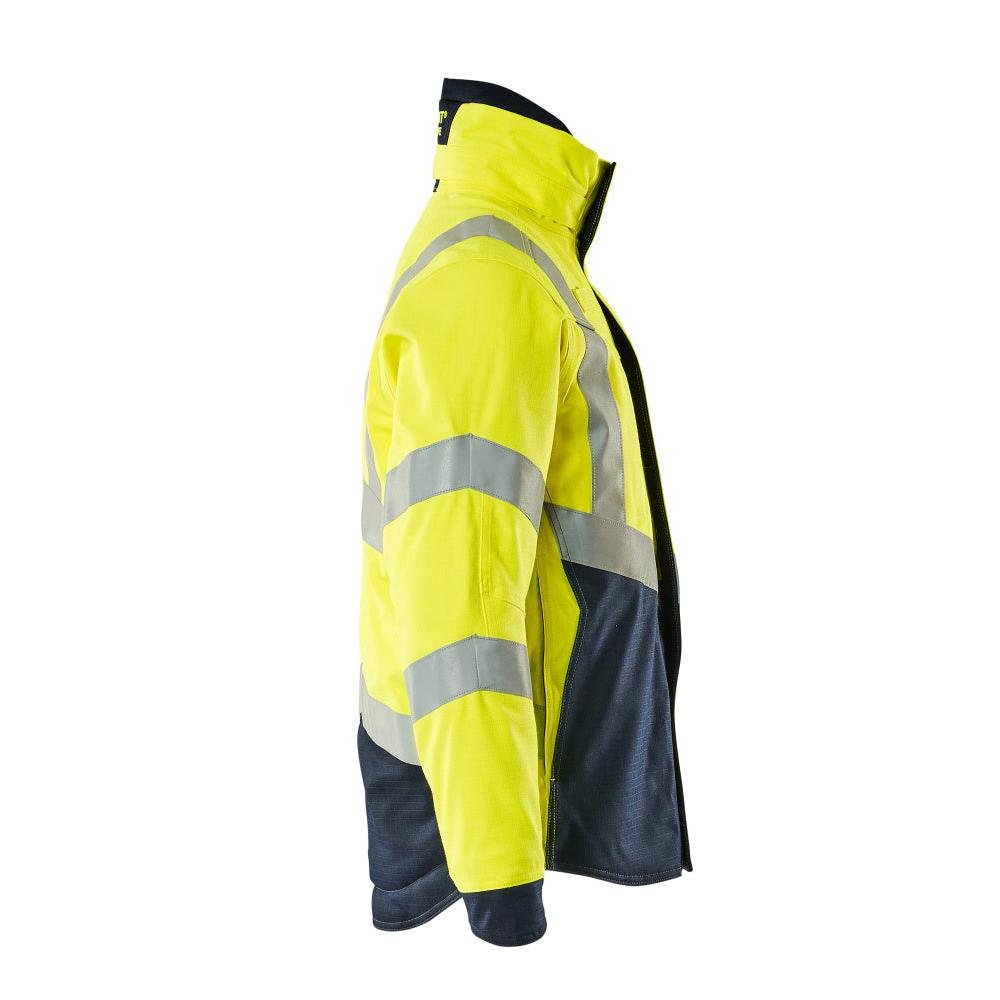 Giacca invernale con fodera trapuntata Giacca pilota Multisafe, giallo alta visibilità/nero-blu