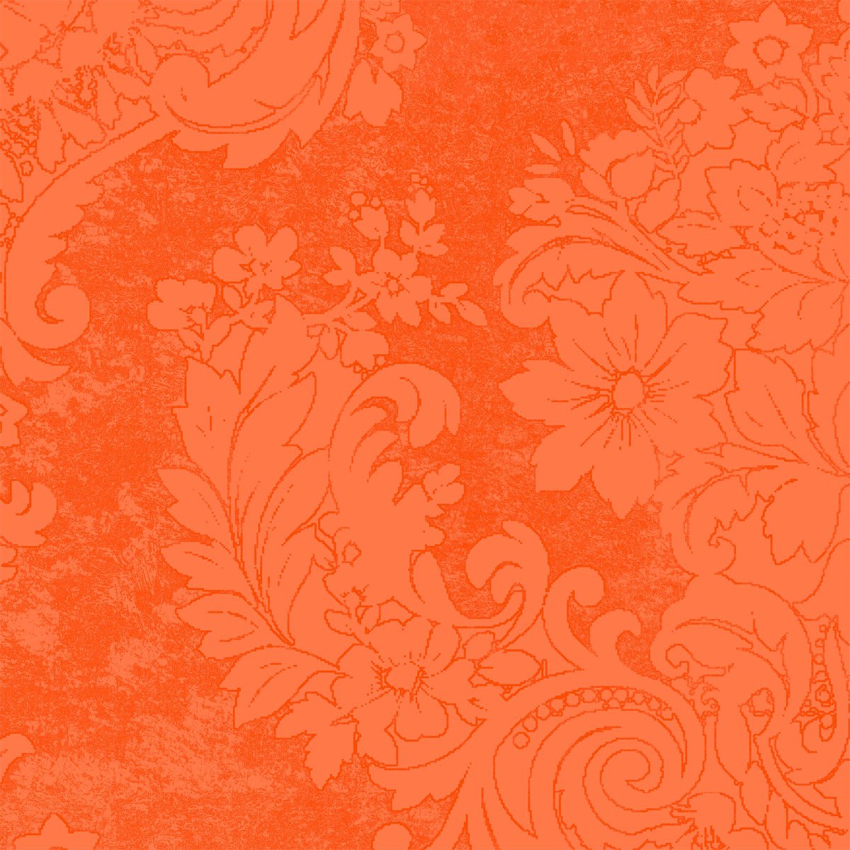 Motivo floreale e fogliame ornato in tonalità arancioni con grandi fiori e sfondo strutturato. Tovaglioli Dunilin 40 x 40 cm 1/4 piega della Duni GmbH - ideali per una tavola apparecchiata in stile vintage o barocco.