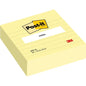 Un blocco di foglietti adesivi Post-it® gialli imbottiti in formato grande (101 mm x 101 mm, 300 fogli) di 3M Deutschland GmbH con etichetta "notes" bianca e logo 3M rosso - ideale per appunti organizzati e generosi.