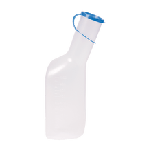 Bottiglia per la raccolta delle urine, solo per uomini, in plastica