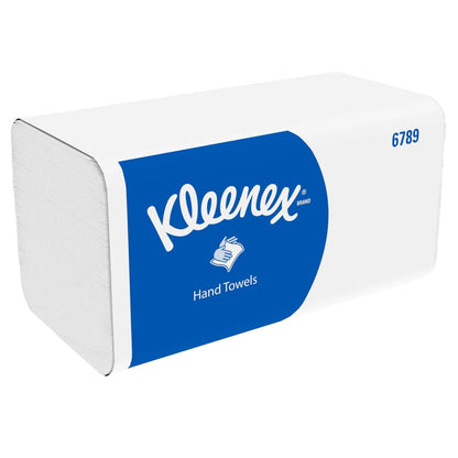 Un cartone di fazzoletti piegati Kleenex® - Interfold, Bianco, 15 confezioni x 186 fogli della Kimberly-Clark GmbH - pratici fazzoletti igienici in confezioni maneggevoli per l'uso quotidiano.