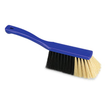 Il Nölle Profi Brush Handfeger Siena (28 cm) di Nölle Profi Brush Bürsten- & Pinseltechnik e.K. ha un corpo in plastica blu e setole bicolori - nero e beige - su sfondo bianco.