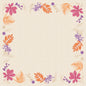 La tovaglia quadrata color beige Dunicel 84x84 "Bright Autumn" di Duni GmbH presenta un bordo di foglie autunnali, rami arancioni e fiori viola - ideale come decorazione da tavola. Confezione: 20 pezzi.