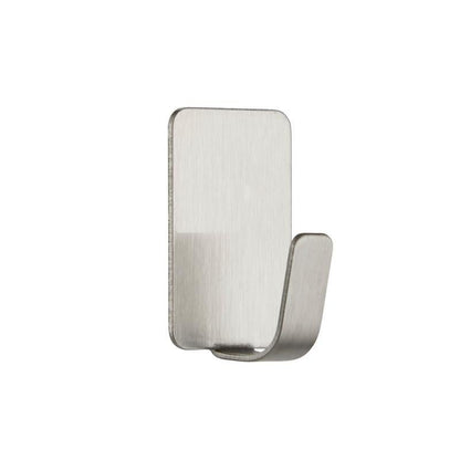 Il gancio in metallo in acciaio inossidabile Command™ taglia S (17031SS-4ES) di 3M Deutschland GmbH è un gancio murale rettangolare argentato autoadesivo. Il set contiene 4 ganci e 5 strisce, raffigurati su uno sfondo bianco semplice. Ideale per l'organizzazione murale.