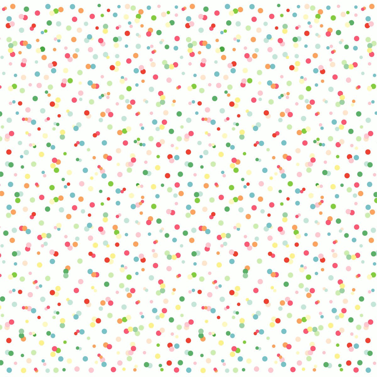 La tovaglia centrale Dunicel 84x84 cm "Happy Bubbles" di Duni GmbH presenta uno sfondo bianco con punti colorati in rosso, verde, rosa, blu e giallo - accessorio ideale per feste di compleanno per bambini. Confezione da 20 pezzi.