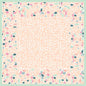 Il Dunicel-Mitteld.84x84cm Ocean Pebbles 20P. della Duni GmbH presenta un motivo a mosaico di piastrelle in pesca, rosa, teal e verde menta, che forma una cornice quadrata con un centro chiaro e un bordo colorato - ideale per la tavola apparecchiata (confezione da 20 pezzi).