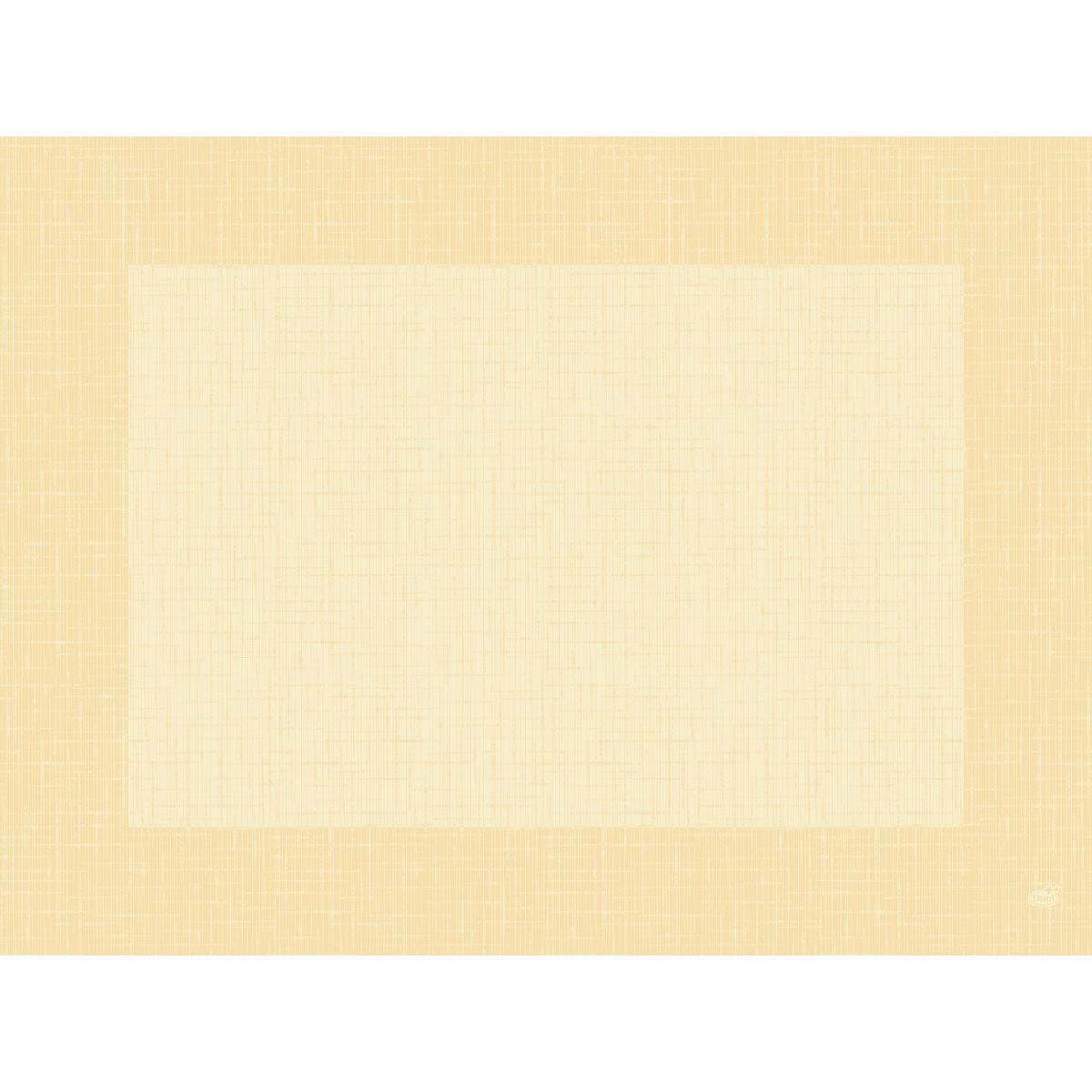 Das Bio-Dunicel-Set "Linnea cream" von Duni GmbH (30x40 cm) überzeugt mit cremefarbenem, gewebtem Look, breitem hellbraunen Rand und zartem Kreuzschraffur-Muster. Biologisch abbaubar & kompostierbar. 1 Packung/Karton.