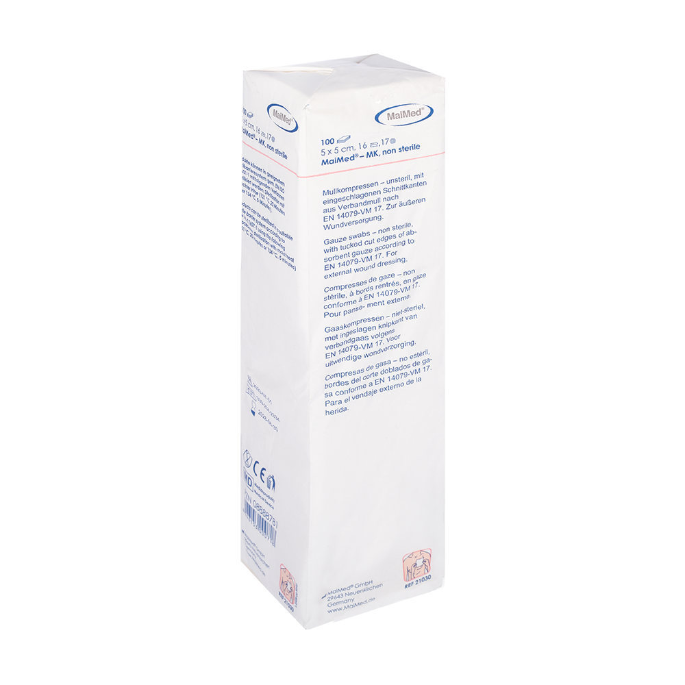 Compresse di garza non sterili MaiMed-MK da 100 pezzi/sacchetto di carta