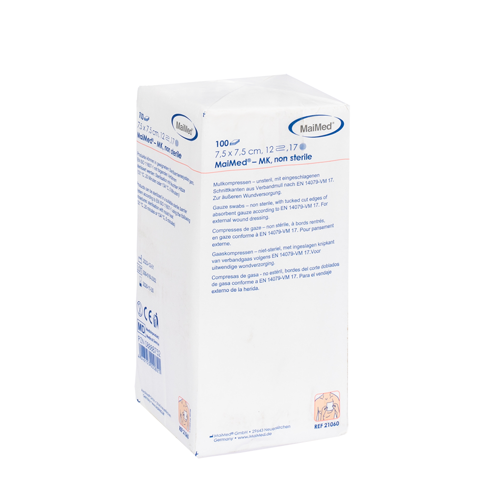 Compresse di garza non sterili MaiMed-MK da 100 pezzi/sacchetto di carta