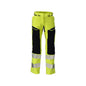 Pantaloni donna DIAMOND tasche sulle ginocchia pantaloni elasticizzati Multisafe alta visibilità giallo/nero-blu