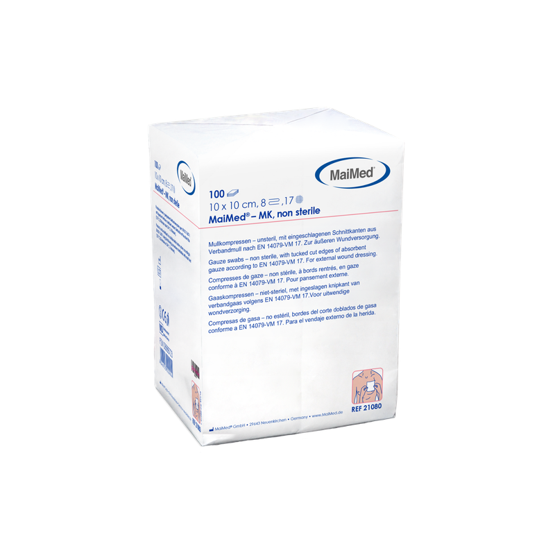 Compresse di garza non sterili MaiMed-MK da 100 pezzi/sacchetto di carta