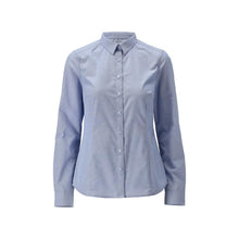 Camicia, vestibilità moderna da donna, blusa da donna elasticizzata, colore azzurro