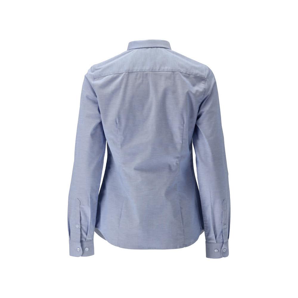 Camicia, vestibilità moderna da donna, blusa da donna elasticizzata, colore azzurro