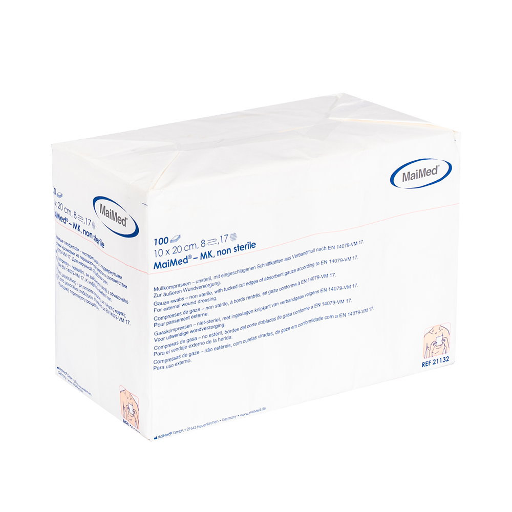 Compresse di garza non sterili MaiMed-MK da 100 pezzi/sacchetto di carta