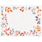 Uno sfondo bianco rettangolare, incorniciato da foglie autunnali, bacche e ghiande in stile acquerello, costituisce il punto focale - ideale per i set Bio-Dunicel della Duni GmbH 30x40 Autumn Gradient (confezione da 100 pezzi). La zona centrale è lasciata libera.