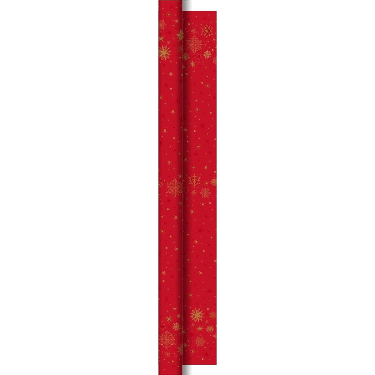 Il rotolo Dunicel 10x1,18m in rosso con motivo Star Stargazing di Duni GmbH è ideale come decorazione da tavola festiva o per confezionare regali speciali. La confezione contiene 1 pezzo.