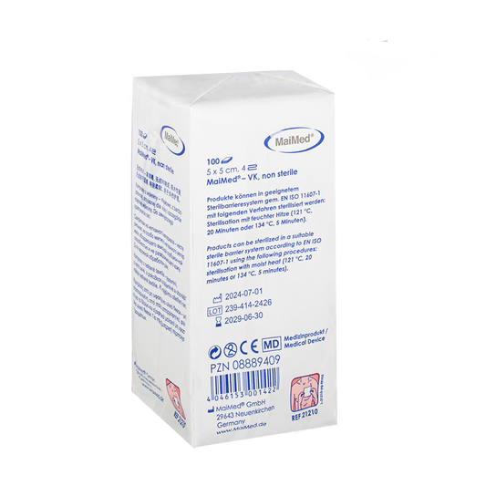 Compresse in pile non sterili MaiMed-VK da 100 pezzi/sacchetto di carta