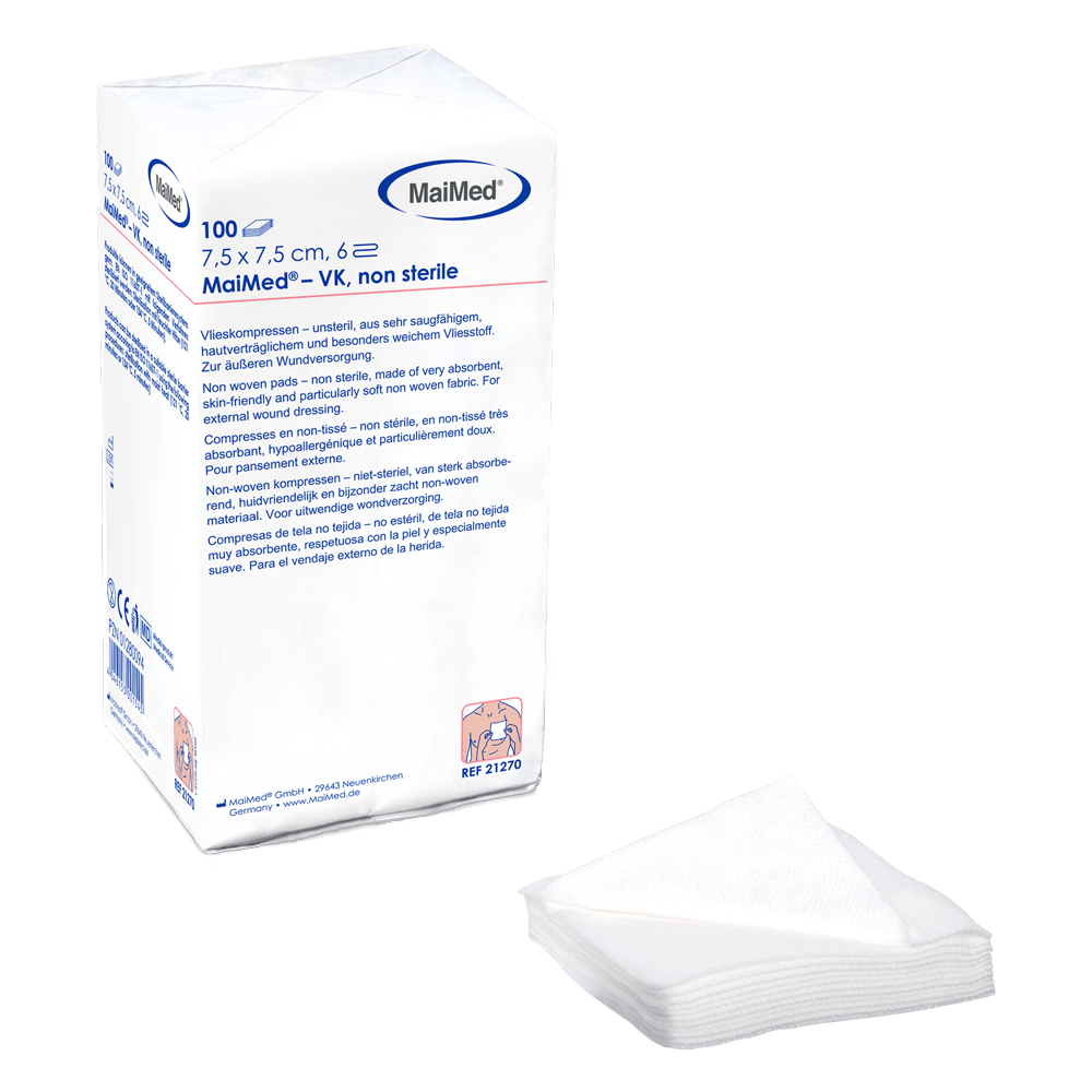 Compresse in pile non sterili MaiMed-VK da 100 pezzi/sacchetto di carta