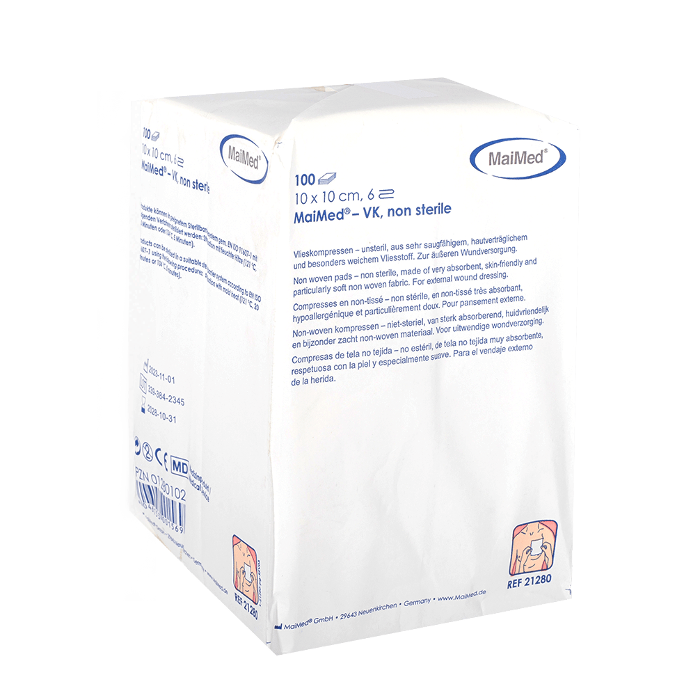 Compresse in pile non sterili MaiMed-VK da 100 pezzi/sacchetto di carta