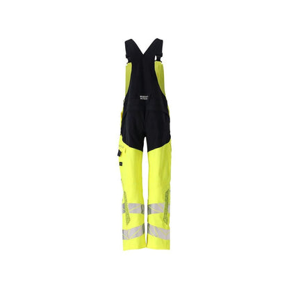 Salopette, tasche sulle ginocchia, inserti elasticizzati Salopette Multisafe, alta visibilità giallo/nero-blu