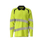 Polo, polo a maniche lunghe Multisafe, giallo alta visibilità/nero-blu