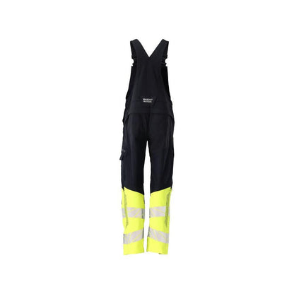 Salopette, tasche sulle ginocchia, inserti elasticizzati Salopette Multisafe, nero blu/giallo alta visibilità