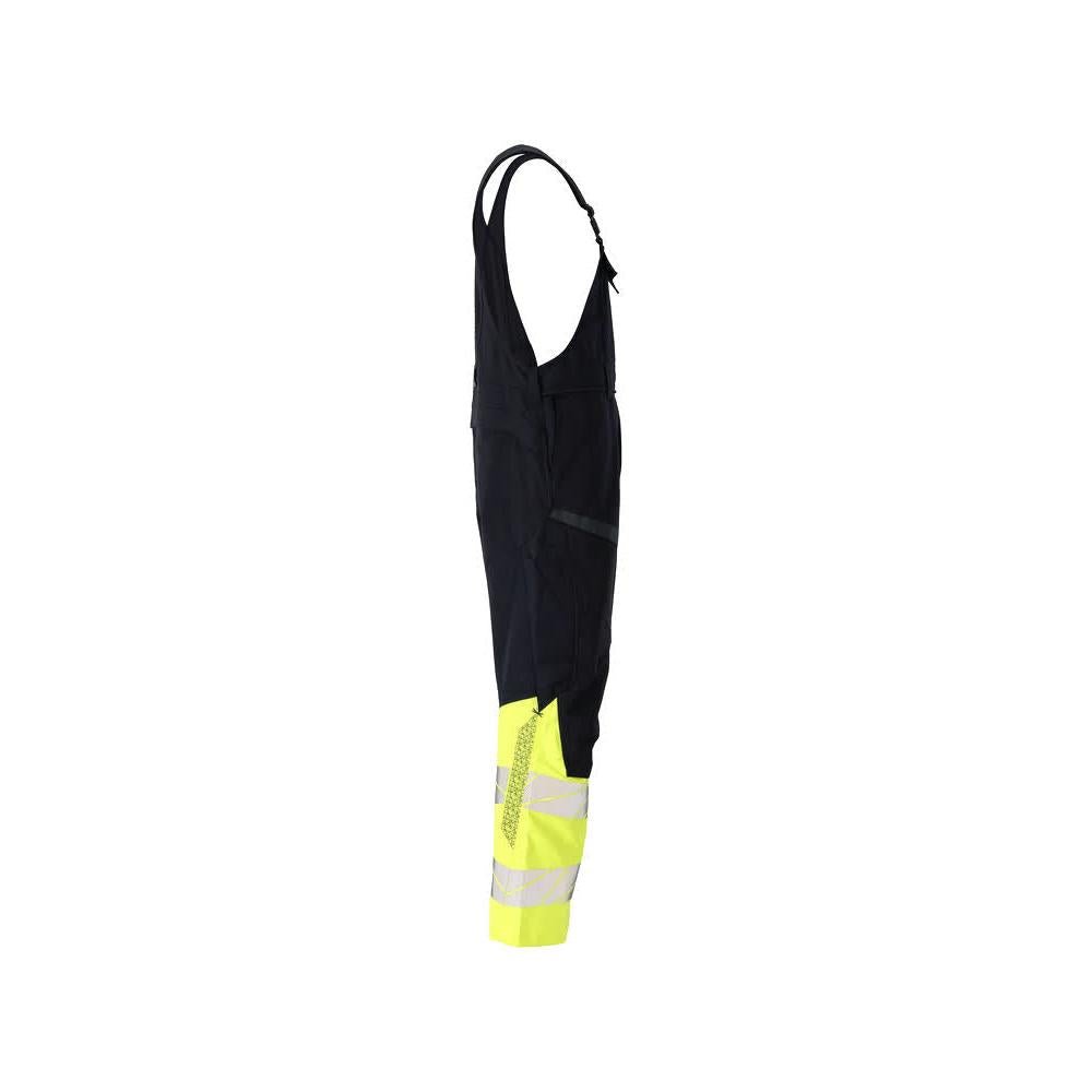 Salopette, tasche sulle ginocchia, inserti elasticizzati Salopette Multisafe, nero blu/giallo alta visibilità