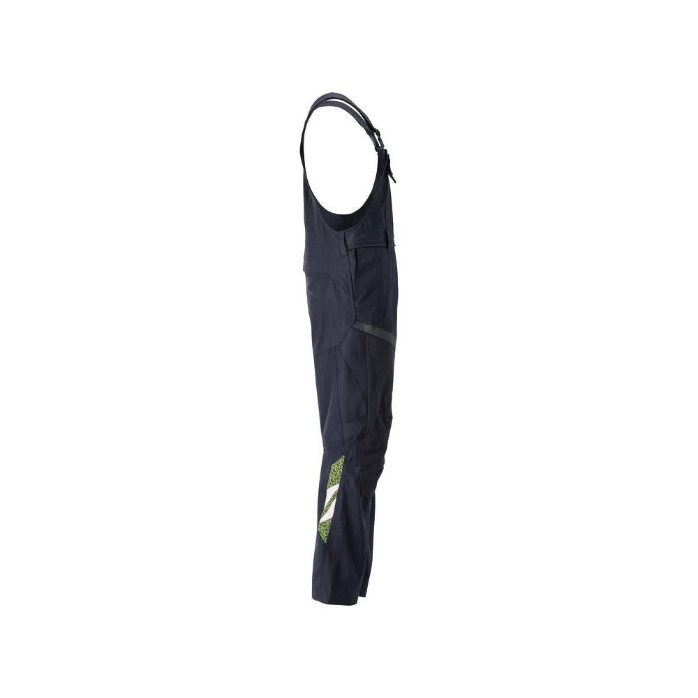 Salopette, tasche sulle ginocchia, inserti elasticizzati Salopette Multisafe, nero blu/giallo alta visibilità