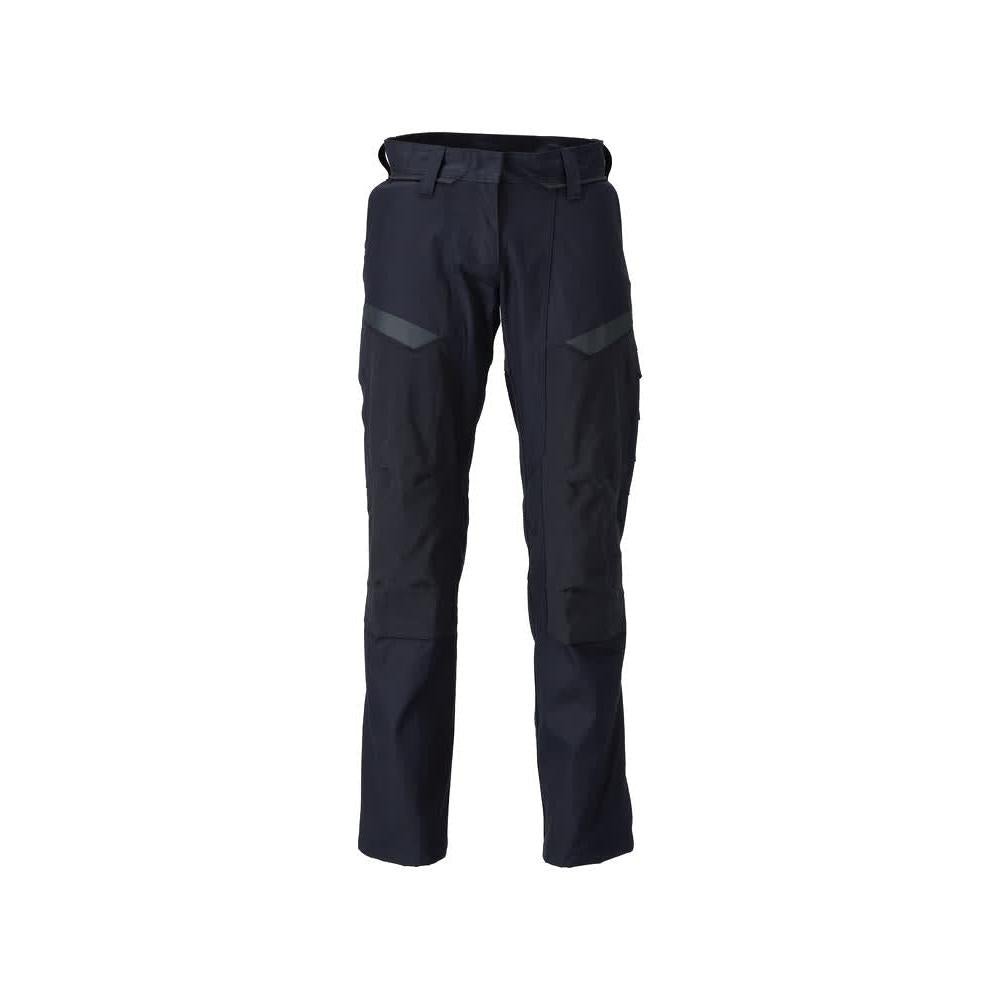 Pantaloni con tasche sulle ginocchia, pantaloni Multisafe da donna, nero blu/giallo alta visibilità