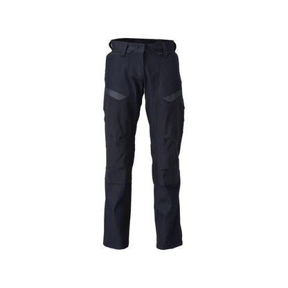 Pantaloni con tasche sulle ginocchia, pantaloni Multisafe da donna, nero blu/giallo alta visibilità